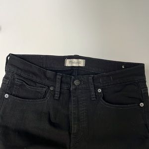 Madewell 9” high rise Black skinny jeans